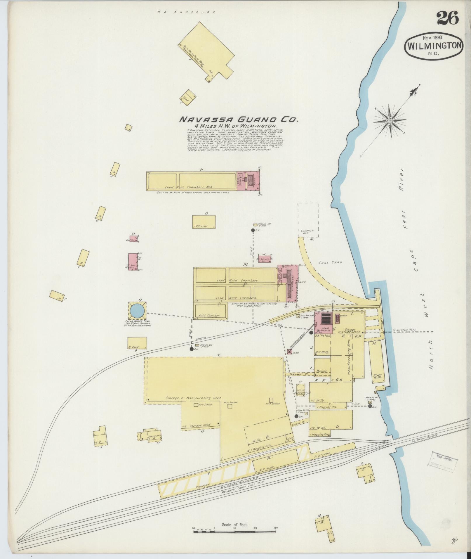 Sanborn Fire Insurance Map from Wilmington, New Hanover County, North ...