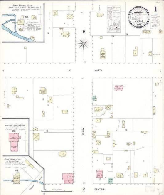 Sanborn Fire Insurance Map from Paris, Bear Lake County, Idaho. (1900) – Historic Sanborn Fire Insurance Map Print
