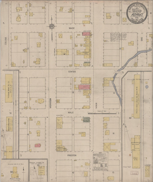 Sanborn Fire Insurance Map from Adams, Umatilla County, Oregon (1910), Sheet #0001 - Historic Sanborn Fire Insurance Map Print, vintage old map wall art, antique decor, genealogy gift, Oregon Oregon map
