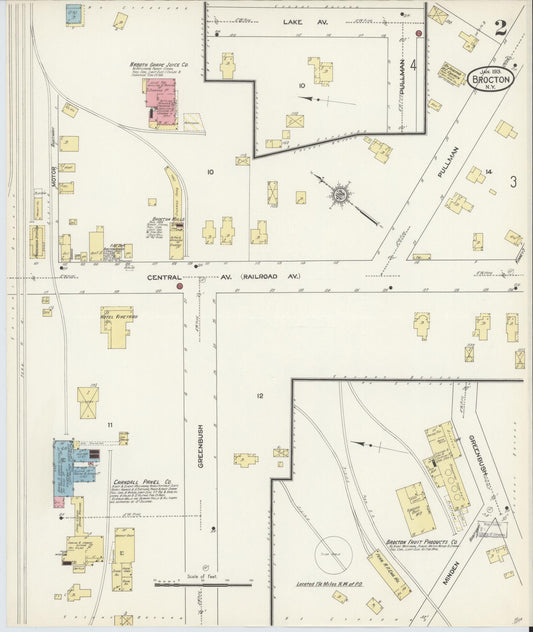 Sanborn Fire Insurance Map from Brocton, Chautauqua County, New York (1913), Sheet #0002 - Historic Sanborn Fire Insurance Map Print, vintage old map wall art, antique decor, genealogy gift, New York New York map