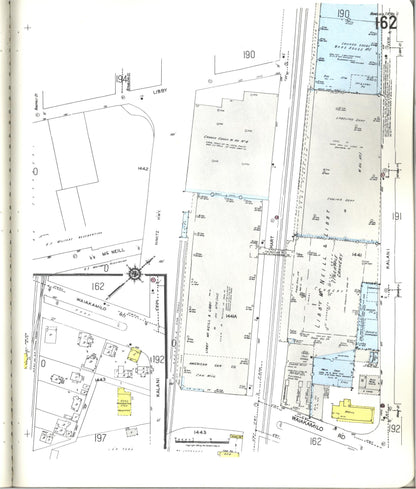 Sanborn Fire Insurance Map from Honolulu, Oahu County, Hawaii (1955), Sheet #0162 - Historic Sanborn Fire Insurance Map Print