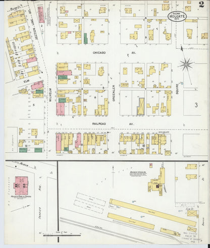 Sanborn Fire Insurance Map from Holgate, Henry County, Ohio (1901), Sheet #0002 - Historic Sanborn Fire Insurance Map Print, vintage old map wall art, antique decor, genealogy gift, Ohio Ohio map