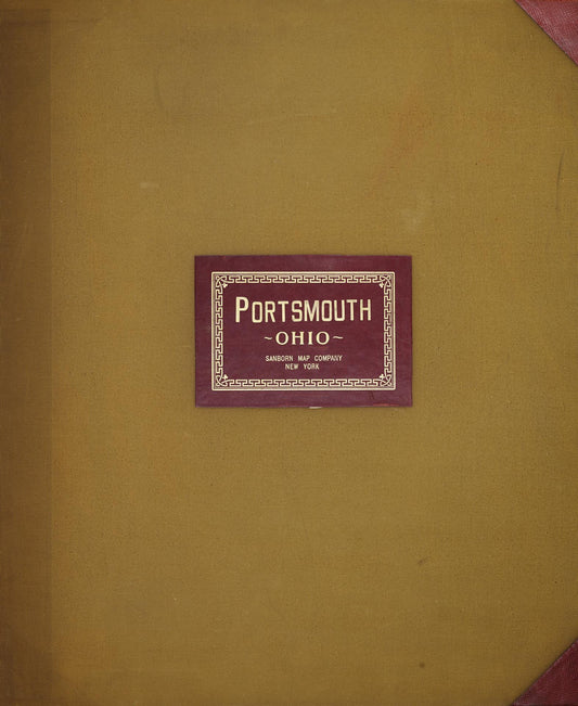 Sanborn Fire Insurance Map from Portsmouth, Scioto County, Ohio (1950), Sheet #0001 - Historic Sanborn Fire Insurance Map Print, vintage old map wall art, antique decor, genealogy gift, Ohio Ohio map