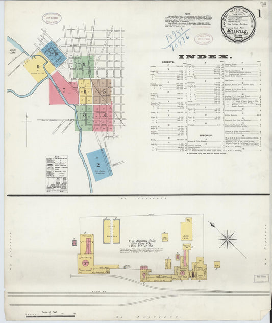 Sanborn Fire Insurance Map from Millville, Cumberland County, New Jersey (1898), Sheet #0001 - Complete Map Set gallery image, historic Sanborn map, vintage wall art, New Jersey New Jersey