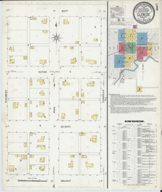 Sanborn Fire Insurance Map from Glencoe, Mcleod County, Minnesota. (1908) – Map View