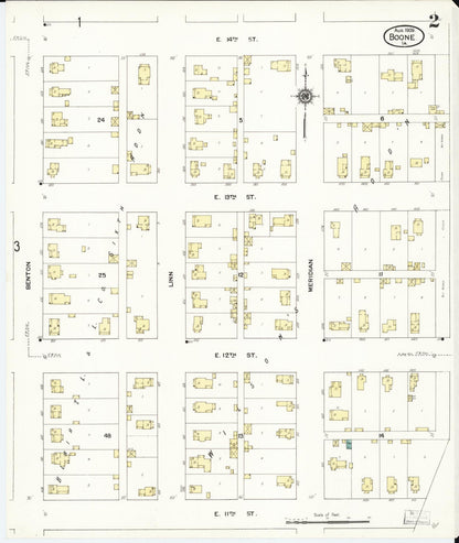 Sanborn Fire Insurance Map from Boone, Boone County, Iowa (1909), Sheet #0002 - Historic Sanborn Fire Insurance Map Print
