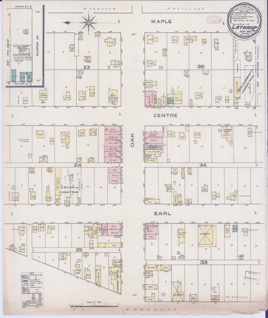Sanborn Fire Insurance Map from Lathrop, Clinton County, Missouri. (Unknown) – Historic Sanborn Fire Insurance Map Print