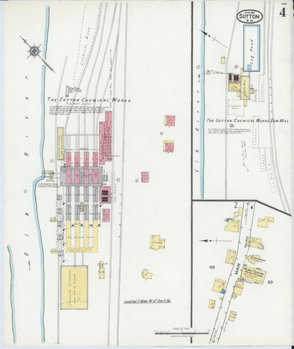 Sanborn Fire Insurance Map from Sutton, Braxton County, West Virginia (1921), Sheet #0004 - Complete Map Set gallery image, historic Sanborn map, vintage wall art, West Virginia West Virginia
