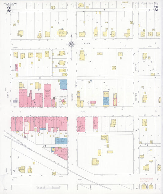 Sanborn Fire Insurance Map from La Belle, Lewis County, Missouri (1933), Sheet #0002 - Historic Sanborn Fire Insurance Map Print, vintage old map wall art, antique decor, genealogy gift, Missouri Missouri map
