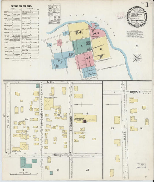 Sanborn Fire Insurance Map from Bar Harbor, Hancock County, Maine. (1892) – Historic Sanborn Fire Insurance Map Print