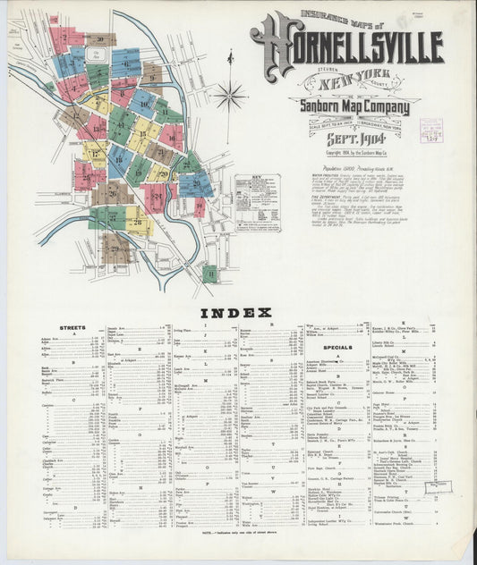 Sanborn Fire Insurance Map from Hornell, Steuben County, New York. (1904) – Historic Sanborn Fire Insurance Map Print