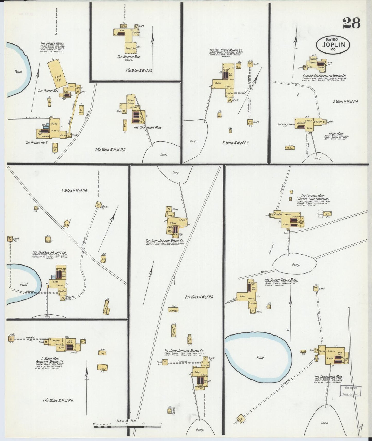 Sanborn Fire Insurance Map from Joplin, Jasper County, Missouri (1900), Sheet #0028 - Complete Map Set gallery image, historic Sanborn map, vintage wall art, Missouri Missouri