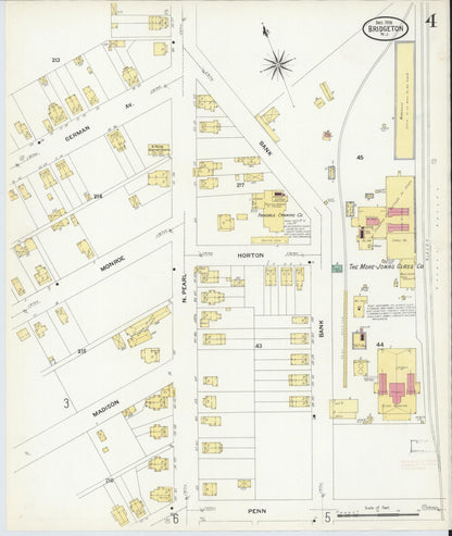 Sanborn Fire Insurance Map from Bridgeton, Cumberland County, New Jersey (1908), Sheet #0004 - Complete Map Set gallery image, historic Sanborn map, vintage wall art, New Jersey New Jersey