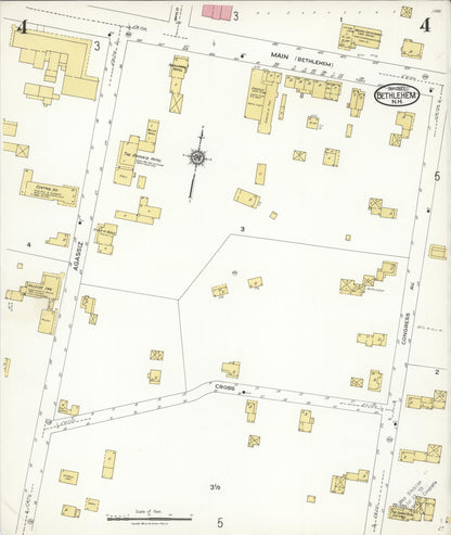 Sanborn Fire Insurance Map from Bethlehem, Grafton County, New Hampshire (1923), Sheet #0004 - Complete Map Set gallery image, historic Sanborn map, vintage wall art, New Hampshire New Hampshire
