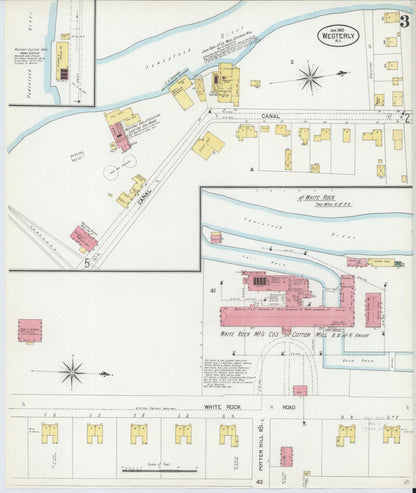 Sanborn Fire Insurance Map from Westerly, Washington County, Rhode Island (1902), Sheet #0003 - Complete Map Set gallery image, historic Sanborn map, vintage wall art, Rhode Island Rhode Island