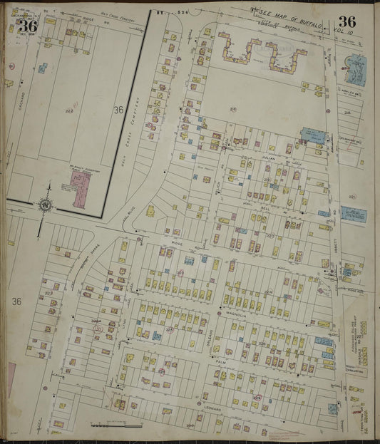 Sanborn Fire Insurance Map from Lackawanna, Erie County, New York (1950), Sheet #0036 - Historic Sanborn Fire Insurance Map Print, vintage old map wall art, antique decor, genealogy gift, New York New York map