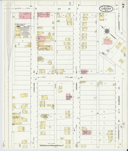 Sanborn Fire Insurance Map from Chester, Hancock County, West Virginia (1910), Sheet #0007 - Complete Map Set gallery image, historic Sanborn map, vintage wall art, West Virginia West Virginia