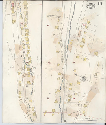 Sanborn Fire Insurance Map from Park City, Summit County, Utah (1940), Sheet #0014 - Complete Map Set gallery image, historic Sanborn map, vintage wall art, Utah Utah