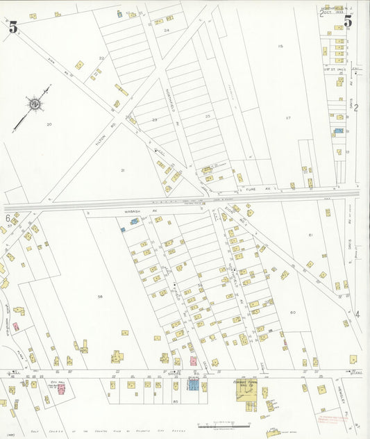 Sanborn Fire Insurance Map from Northfield, Atlantic County, New Jersey (1933), Sheet #0005 - Historic Sanborn Fire Insurance Map Print, vintage old map wall art, antique decor, genealogy gift, New Jersey New Jersey map