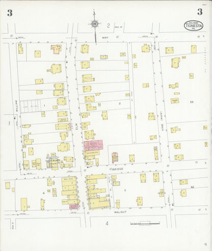 Sanborn Fire Insurance Map from Tionesta, Forest County, Pennsylvania (1930), Sheet #0003 - Historic Sanborn Fire Insurance Map Print, vintage old map wall art, antique decor, genealogy gift, Pennsylvania Pennsylvania map