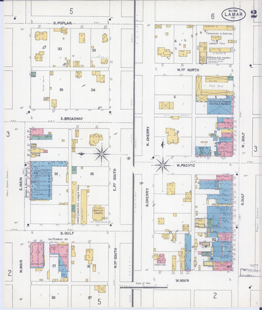 Sanborn Fire Insurance Map from Lamar, Barton County, Missouri (1902), Sheet #0002 - Historic Sanborn Fire Insurance Map Print, vintage old map wall art, antique decor, genealogy gift, Missouri Missouri map