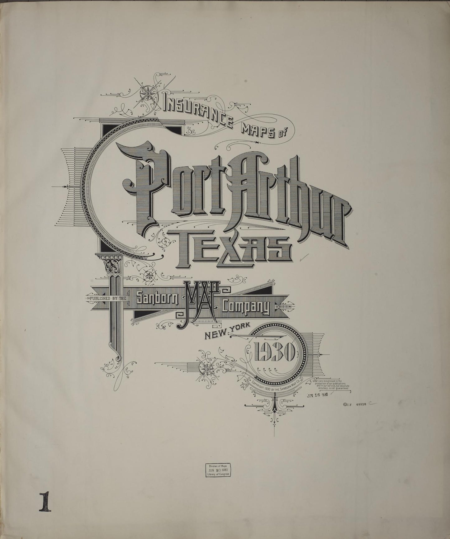 Sanborn Fire Insurance Map from Port Arthur, Jefferson County, Texas. (1930) – Historic Sanborn Fire Insurance Map Print