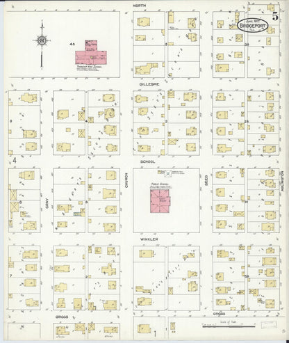 Sanborn Fire Insurance Map from Bridgeport, Lawrence County, Illinois (1912), Sheet #0005 - Complete Map Set gallery image, historic Sanborn map, vintage wall art, Illinois Illinois