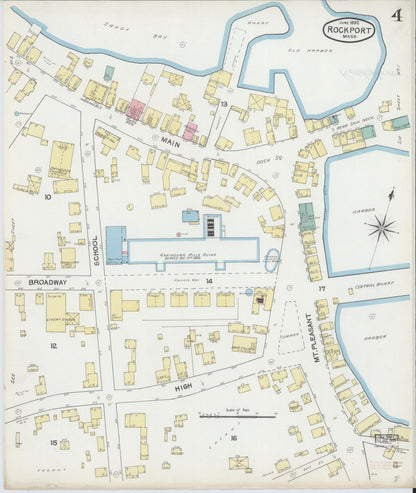 Sanborn Fire Insurance Map from Rockport, Essex County, Massachusetts (1892), Sheet #0004 - Complete Map Set gallery image, historic Sanborn map, vintage wall art, Massachusetts Massachusetts