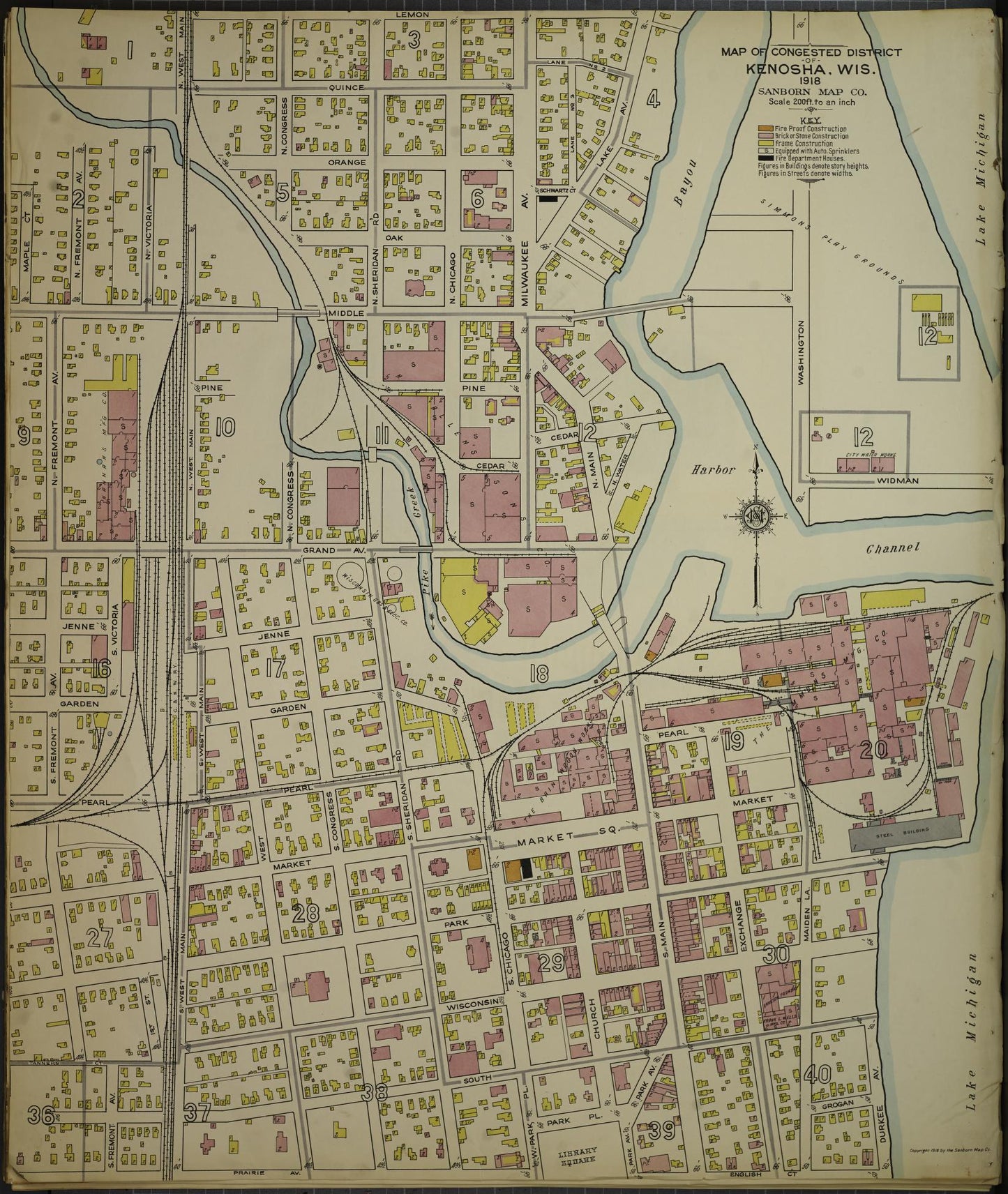 Sanborn Fire Insurance Map from Kenosha, Kenosha County, Wisconsin. (1918), Sheet 3