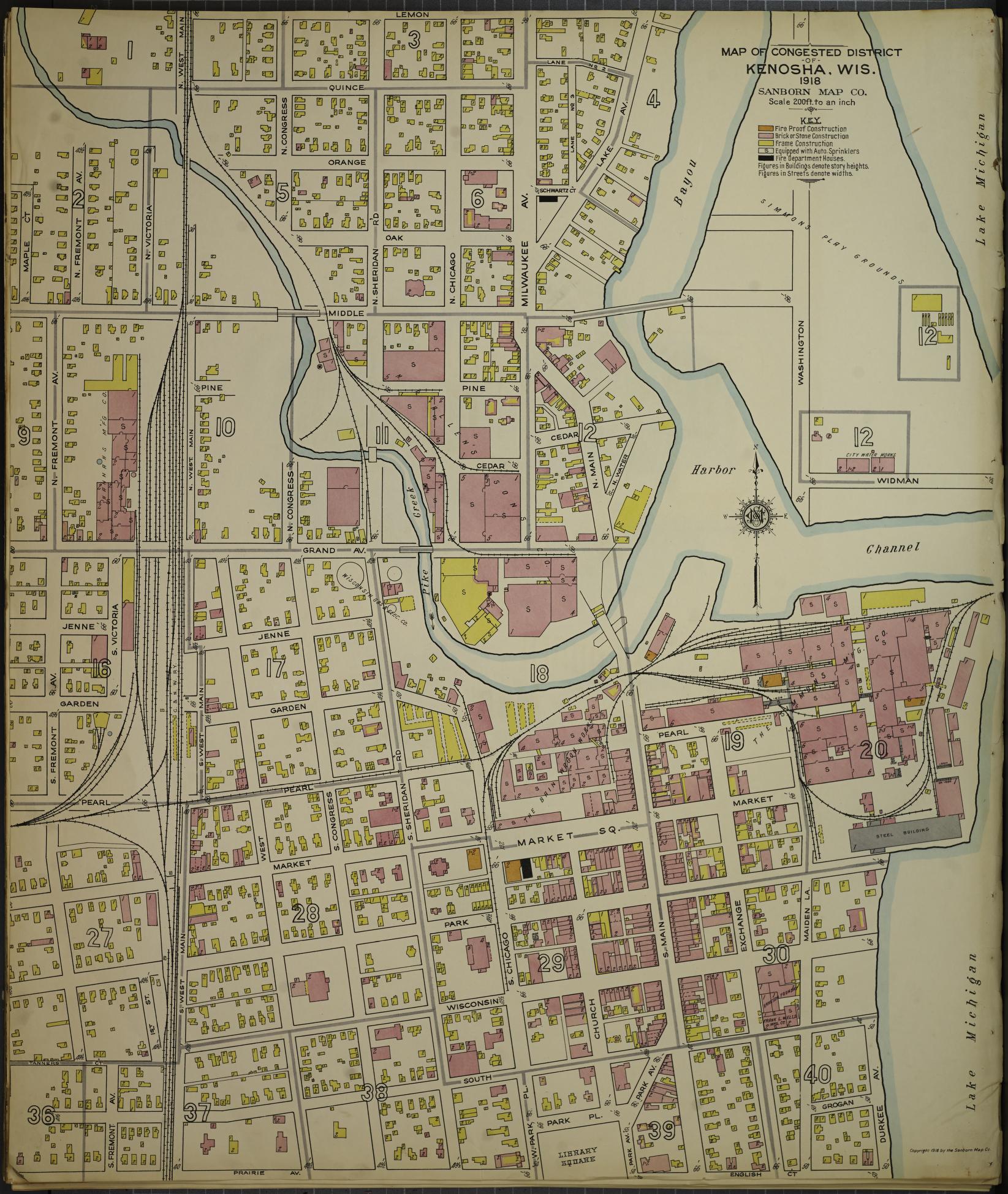 Sanborn Fire Insurance Map from Kenosha, Kenosha County, Wisconsin. (1918), Sheet 3