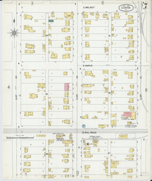 Sanborn Fire Insurance Map from Canton, Fulton County, Illinois (1902), Sheet #0007 - Historic Sanborn Fire Insurance Map Print, vintage old map wall art, antique decor, genealogy gift, Illinois Illinois map