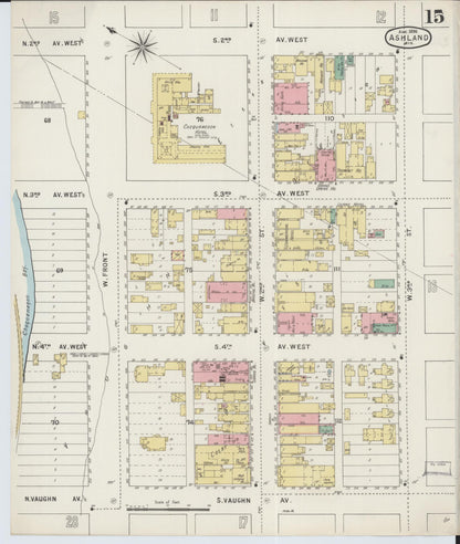 Sanborn Fire Insurance Map from Ashland, Ashland County, Wisconsin (1895), Sheet #0015 - Complete Map Set gallery image, historic Sanborn map, vintage wall art, Wisconsin Wisconsin