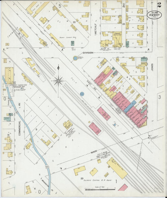 Sanborn Fire Insurance Map from Amboy, Lee County, Illinois (1902), Sheet #0002 - Historic Sanborn Fire Insurance Map Print, vintage old map wall art, antique decor, genealogy gift, Illinois Illinois map