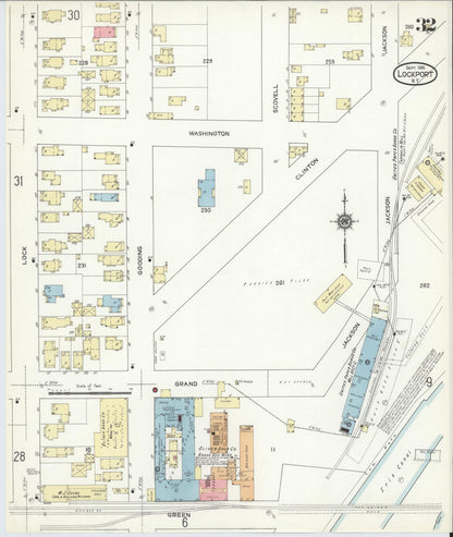 Sanborn Fire Insurance Map from Lockport, Niagara County, New York (1914), Sheet #0032 - Complete Map Set gallery image, historic Sanborn map, vintage wall art, New York New York