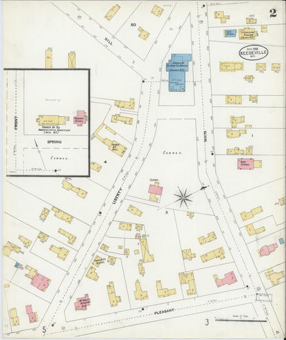 Sanborn Fire Insurance Map from Keeseville, Essex County, New York (1906), Sheet #0002 - Complete Map Set gallery image, historic Sanborn map, vintage wall art, New York New York