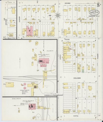 Sanborn Fire Insurance Map from Coal City, Grundy County, Illinois (1898), Sheet #0005 - Complete Map Set gallery image, historic Sanborn map, vintage wall art, Illinois Illinois