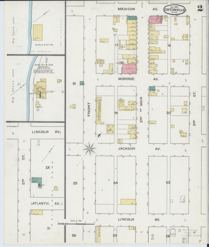 Sanborn Fire Insurance Map from Ortonville, Big Stone County, Minnesota (1893), Sheet #0002 - Complete Map Set gallery image, historic Sanborn map, vintage wall art, Minnesota Minnesota