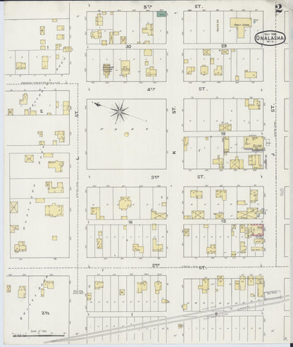 Sanborn Fire Insurance Map from Onalaska, La Crosse County, Wisconsin (1894), Sheet #0002 - Historic Sanborn Fire Insurance Map Print, vintage old map wall art, antique decor, genealogy gift, Wisconsin Wisconsin map