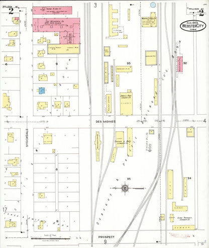 Sanborn Fire Insurance Map from Webster City, Hamilton County, Iowa (1923), Sheet #0002 - Historic Sanborn Fire Insurance Map Print