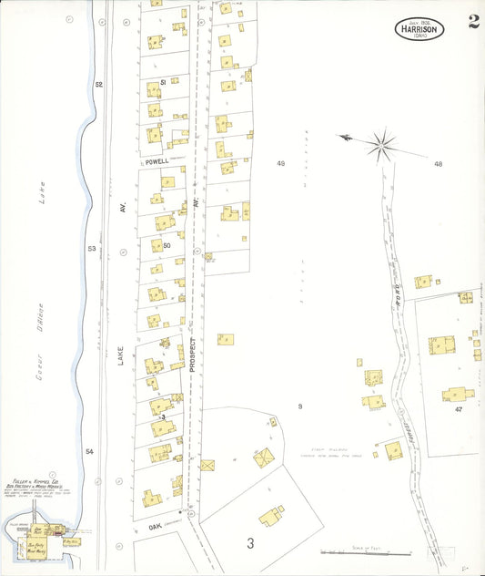 Sanborn Fire Insurance Map from Harrison, Kootenai County, Idaho (1905), Sheet #0002 - Historic Sanborn Fire Insurance Map Print, vintage old map wall art, antique decor, genealogy gift, Idaho Idaho map