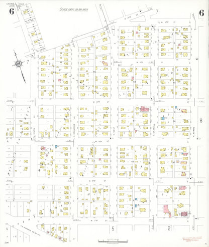 Sanborn Fire Insurance Map from Carroll, Carroll County, Iowa (1935), Sheet #0006 - Historic Sanborn Fire Insurance Map Print