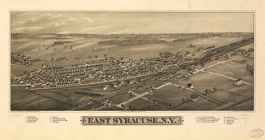 East Syracuse, N.Y. (1885) – Historic Bird’s-Eye View Panorama Print