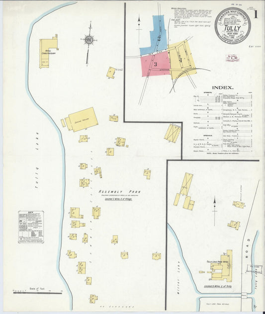 Sanborn Fire Insurance Map from Tully, Onondaga County, New York (1911), Sheet #0001 - Complete Map Set gallery image, historic Sanborn map, vintage wall art, New York New York