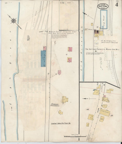 Sanborn Fire Insurance Map from Sutton, Braxton County, West Virginia (1941), Sheet #0004 - Complete Map Set gallery image, historic Sanborn map, vintage wall art, West Virginia West Virginia