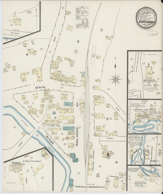 Sanborn Fire Insurance Map from Katonah, Westchester County, New York (1885), Sheet #0001 - Historic Sanborn Fire Insurance Map Print, vintage old map wall art, antique decor, genealogy gift, New York New York map