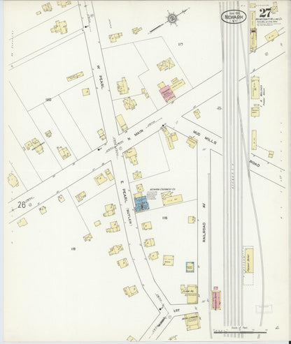 Sanborn Fire Insurance Map from Newark, Wayne County, New York (1912), Sheet #0027 - Complete Map Set gallery image, historic Sanborn map, vintage wall art, New York New York