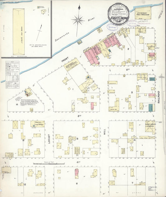 Sanborn Fire Insurance Map from Knights Landing, Yolo County, California. (1897) – Historic Sanborn Fire Insurance Map Print