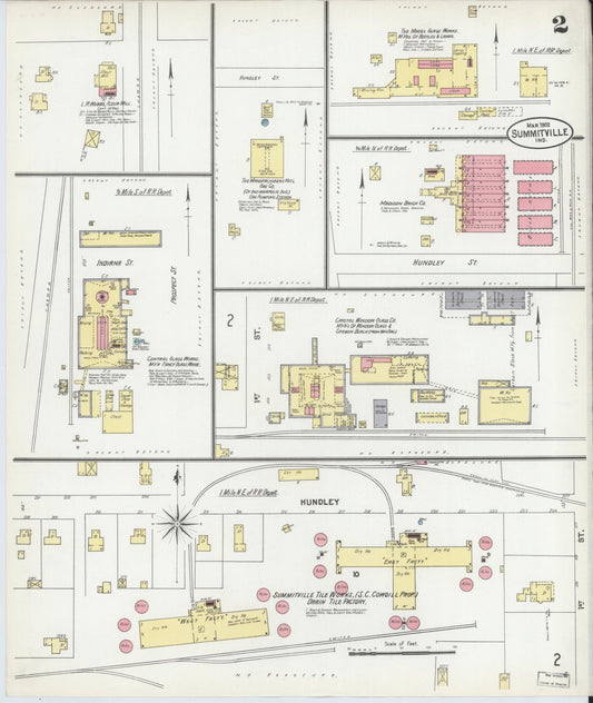Sanborn Fire Insurance Map from Summitville, Madison County, Indiana (1902), Sheet #0002 - Historic Sanborn Fire Insurance Map Print, vintage old map wall art, antique decor, genealogy gift, Indiana Indiana map