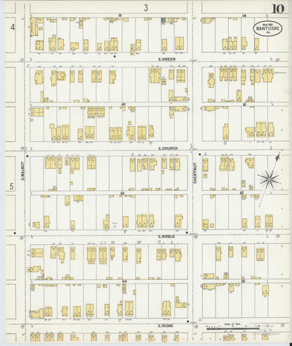Sanborn Fire Insurance Map from Nanticoke, Luzerne County, Pennsylvania (1903), Sheet #0010 - Complete Map Set gallery image, historic Sanborn map, vintage wall art, Pennsylvania Pennsylvania