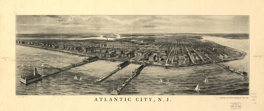 Atlantic City, N.J. (1905) – Historic Bird’s-Eye View Panorama Print